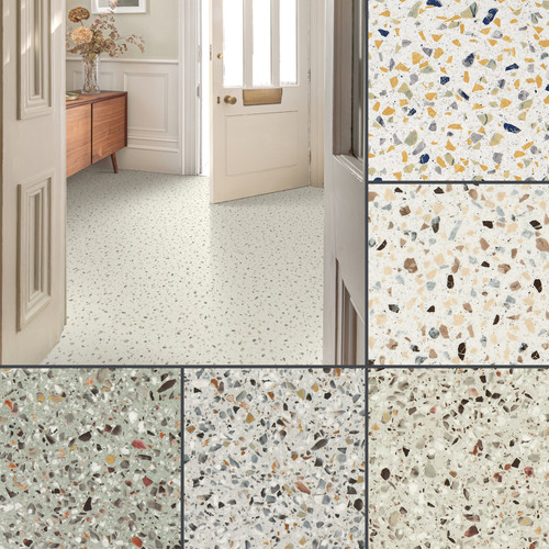Terrazzo cushioned sheet - cushioned,