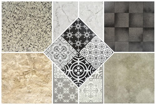 Vinyl floor tiles - floor, self