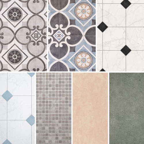 Stone tile effect - effect, vinyl